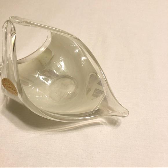 Crystal Clear Murano Style Glassware Candy Dish - Picture 7 of 7